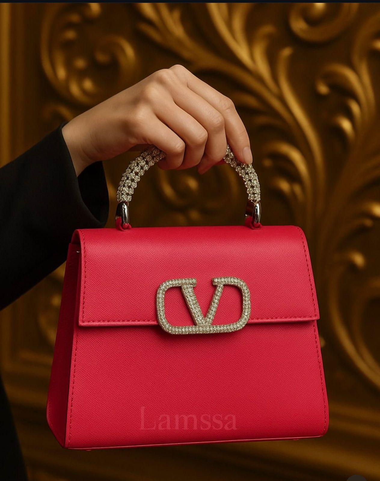 FIRST COPY VALENTINO STONE GARAVANI LOGO TOP HANDLE BAG - Image 3