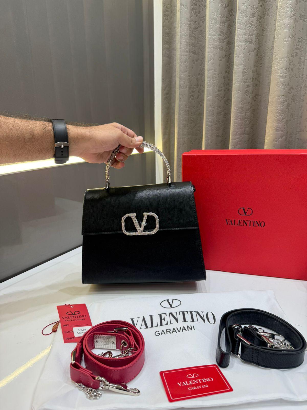 FIRST COPY VALENTINO STONE GARAVANI LOGO TOP HANDLE BAG - Image 10