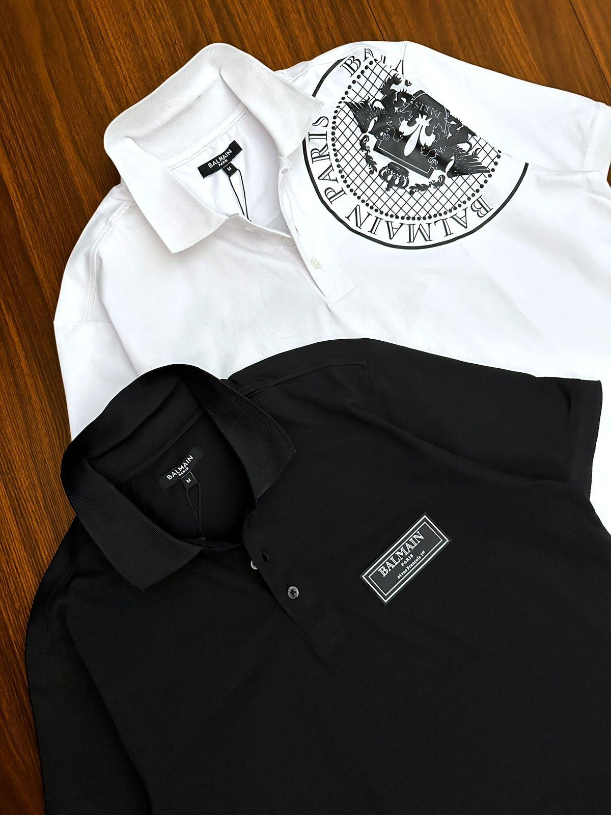 FIRST COPY BALMAIN PARIS IMPORTED QUALITY EXCLUSIVE POLO TEES - Image 2