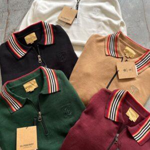 FIRST COPY BURBERRY EXCLUSIVE HALF ZIP KNITTED SWEATERS