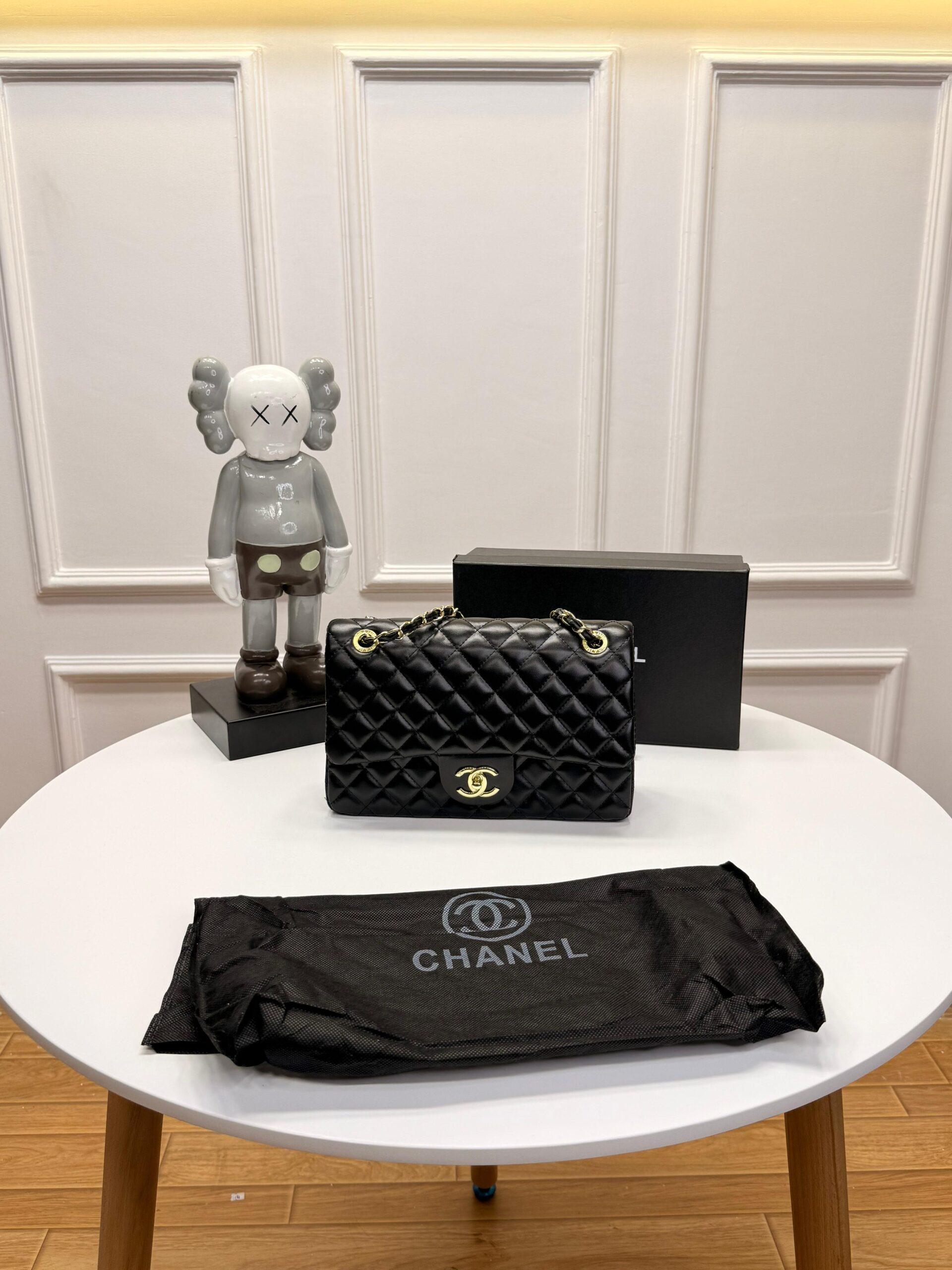 FIRST COPY CHANEL PARIS LAMBSKIN DOUBLE FLAP SHOULDER BAG - Image 2