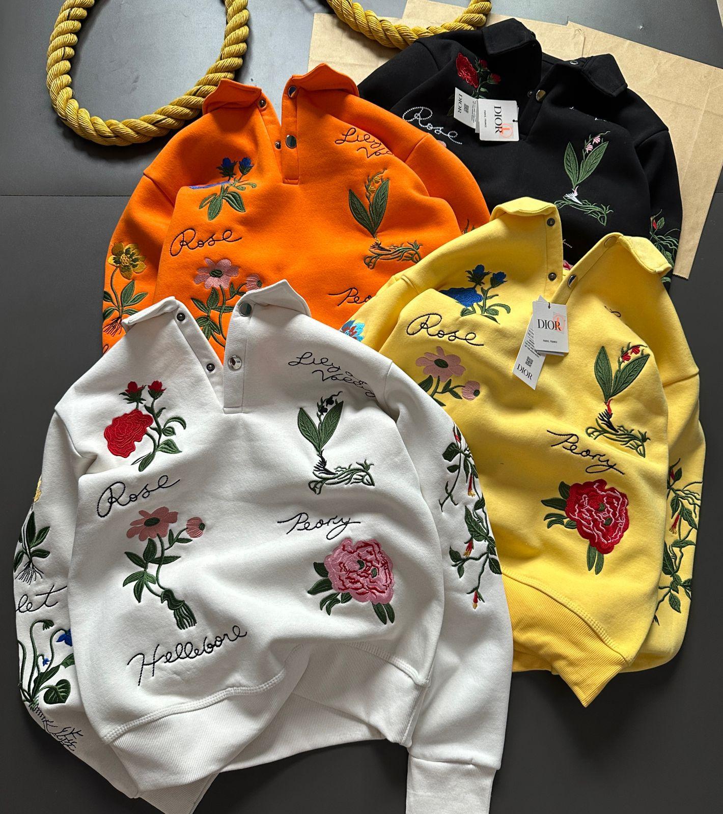 FIRST COPY DIOR COLLAR SWEATSHIRT FOR MEN