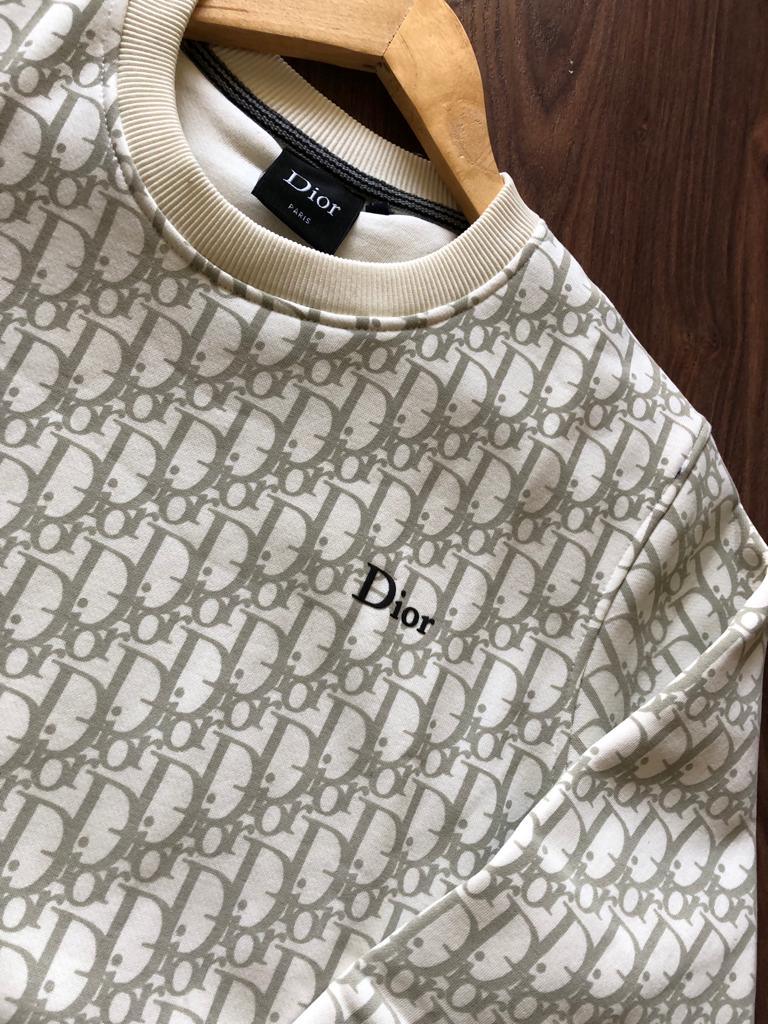 FIRST COPY DIOR IMPORTED COTTON FLEECE ROUND NECK SWEATSHIRT - Image 2