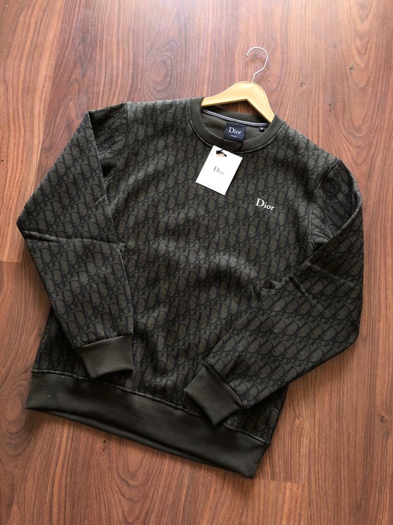 FIRST COPY DIOR IMPORTED COTTON FLEECE ROUND NECK SWEATSHIRT - Image 10