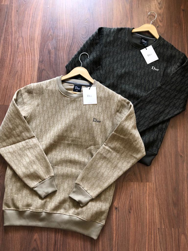 FIRST COPY DIOR IMPORTED COTTON FLEECE ROUND NECK SWEATSHIRT - Image 7