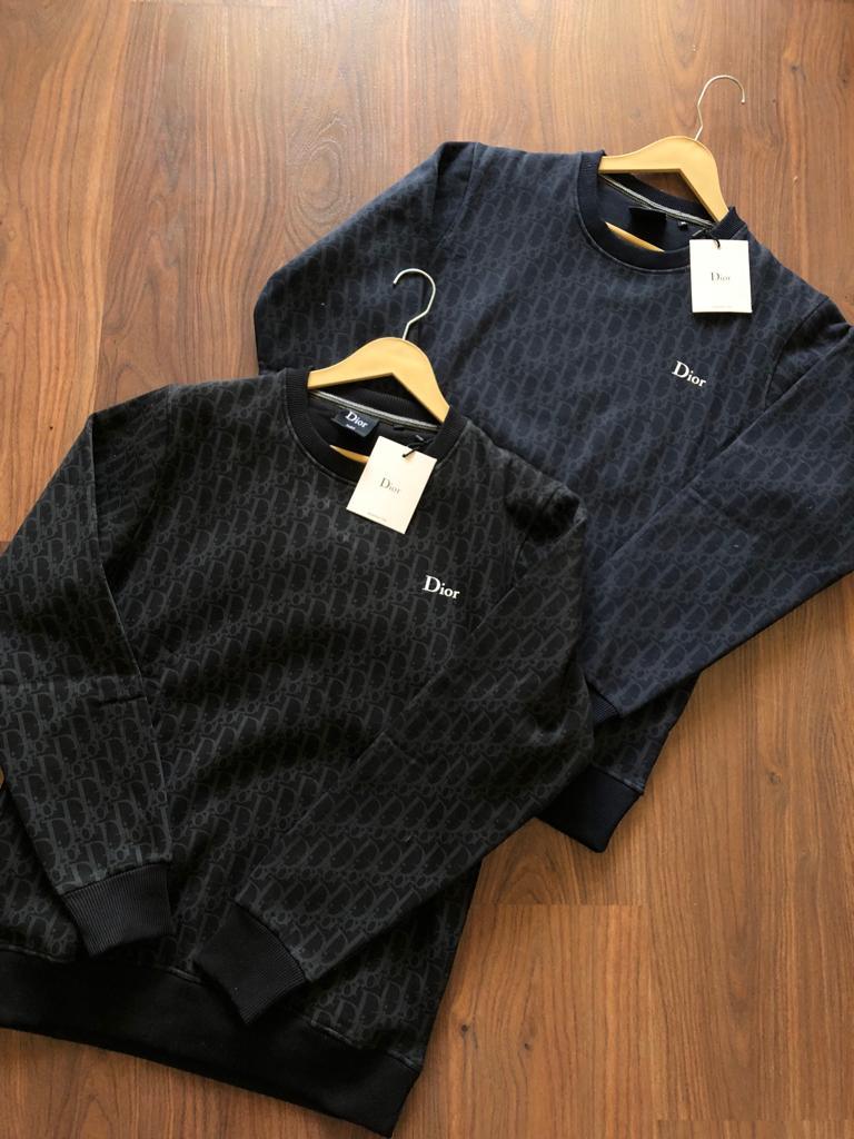 FIRST COPY DIOR IMPORTED COTTON FLEECE ROUND NECK SWEATSHIRT - Image 9