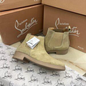 FIRST COPY LOUBOUTIN SUEDE BOOTS FOR MEN