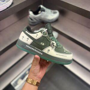 FIRST COPY NIKE AIRFORCE HEART CHROME GREEN FOR MEN