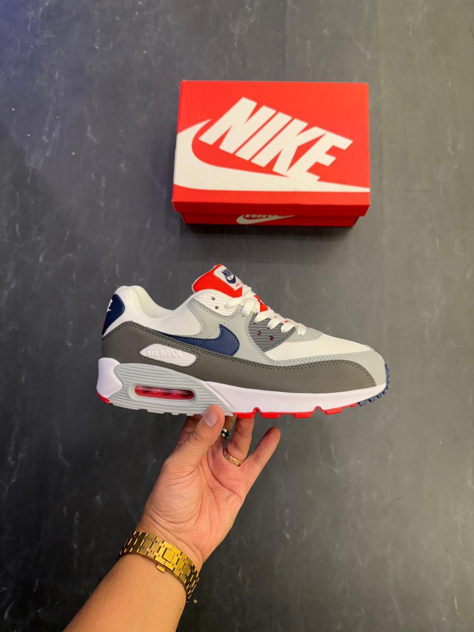 FIRST COPY NIKE AIRMAX 90 WHITE BLUE GREY FOR MEN - Image 6