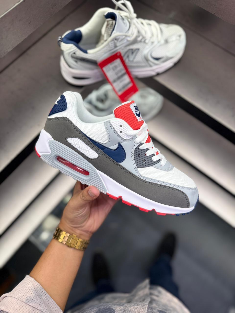 FIRST COPY NIKE AIRMAX 90 WHITE BLUE GREY FOR MEN - Image 5