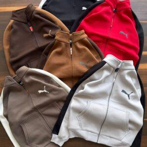 FIRST COPY PUMA COTTON FLEECE  ZIPPER SWEATSHIRT