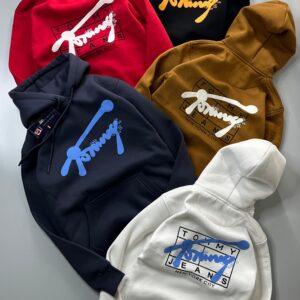 FIRST COPY TOMMY HILFIGER 3-Thread cotton fleece hoodie