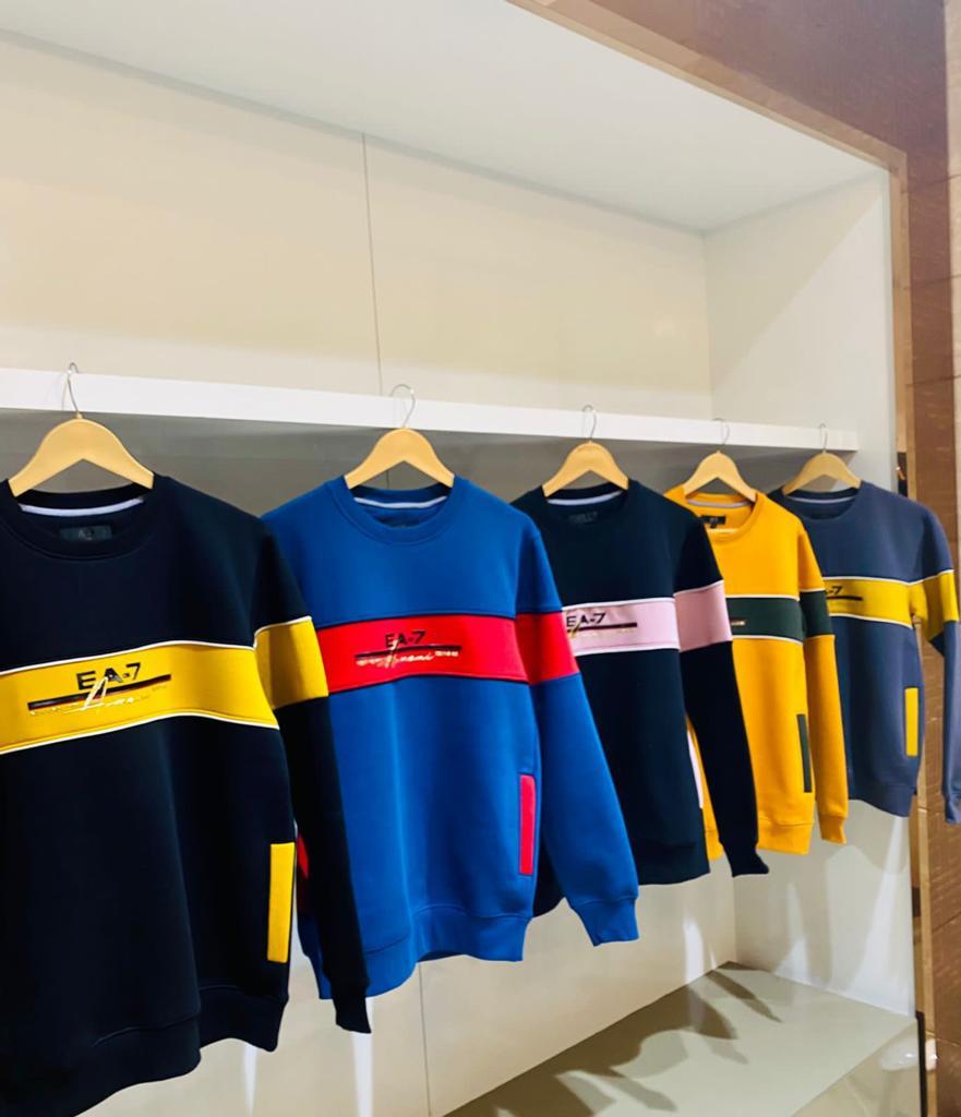 FIRST COPY ARMANI PREMIUM QUALITY ROUND NECK SWEATSHIRT - Image 2