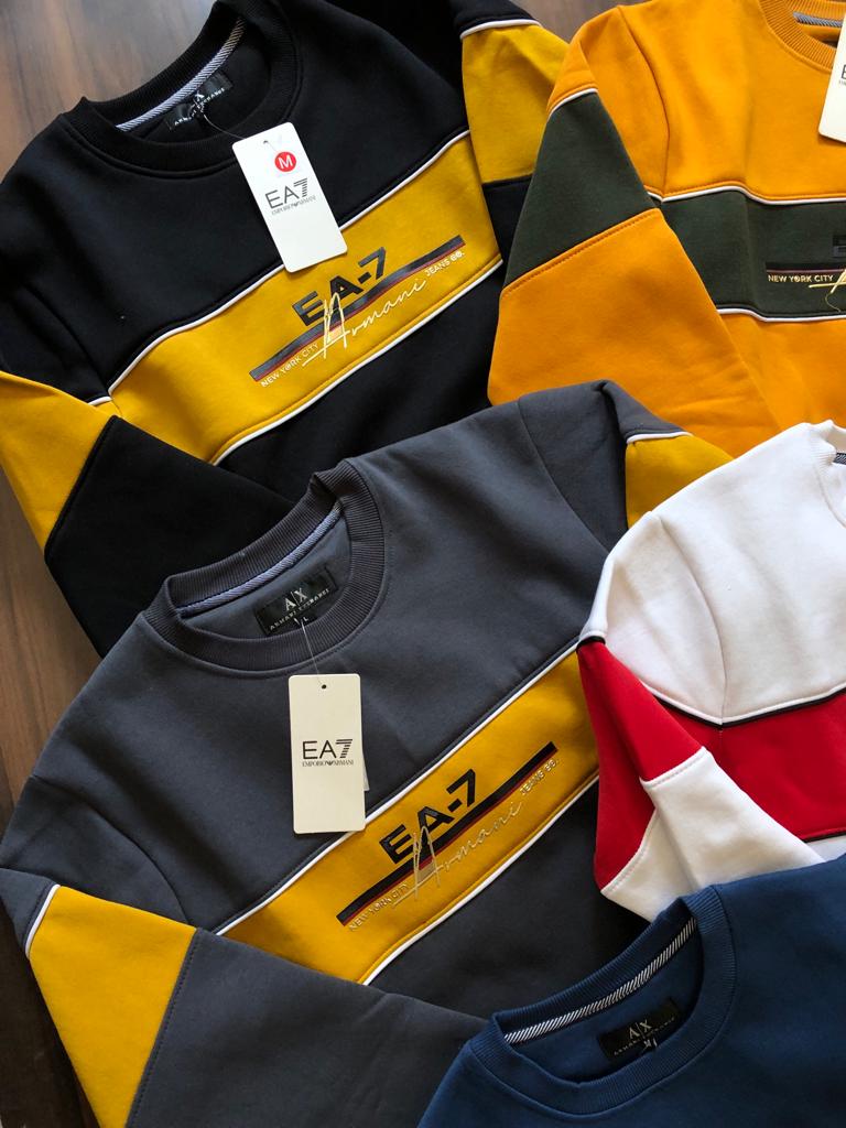 FIRST COPY ARMANI PREMIUM QUALITY ROUND NECK SWEATSHIRT - Image 4