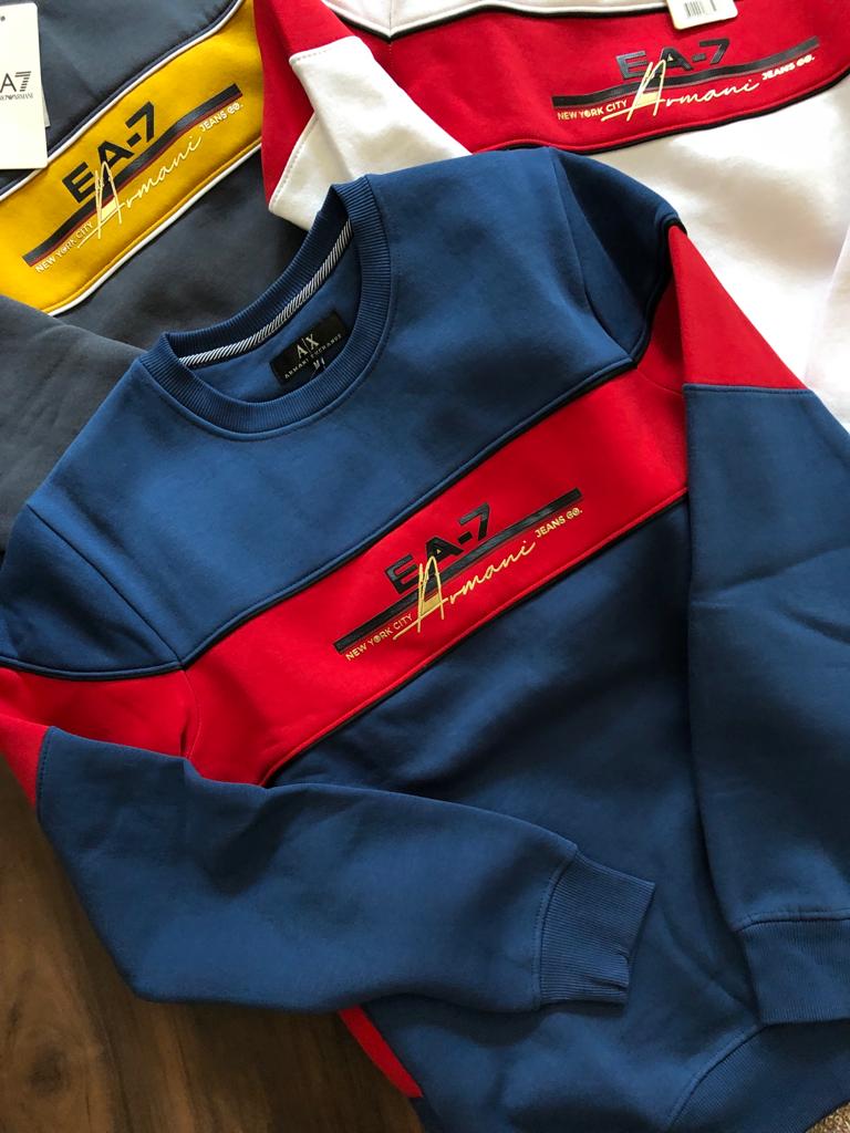 FIRST COPY ARMANI PREMIUM QUALITY ROUND NECK SWEATSHIRT - Image 7