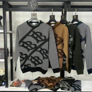 FIRST COPY BURBERRY EXCLUSIVE INTARSIA KNITTING ROUND NECK