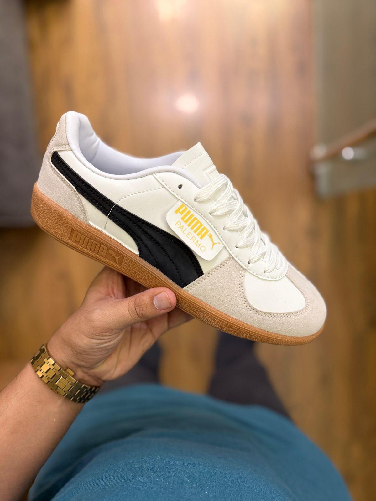 FIRST COPY PUMA PALERMO OG WHITE BLACK