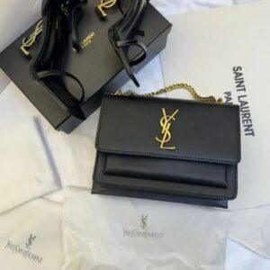 FIRST COPY Ysl Sunset In Matte Finish Leather Ba
