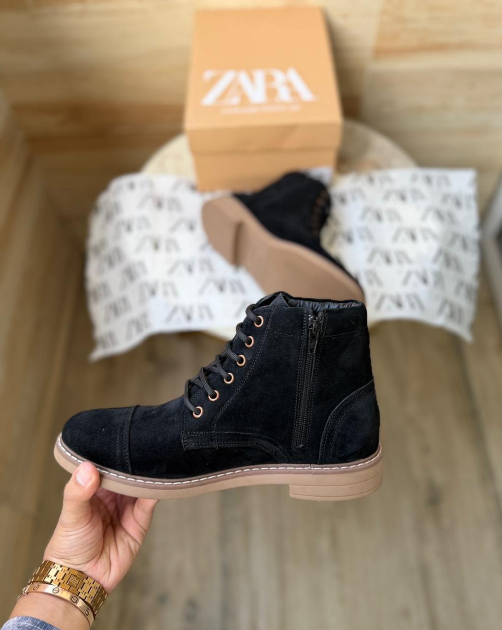 FIRST COPY ZARA-STICHED ZIP SUEDE LEATHER BOOTS - Image 21