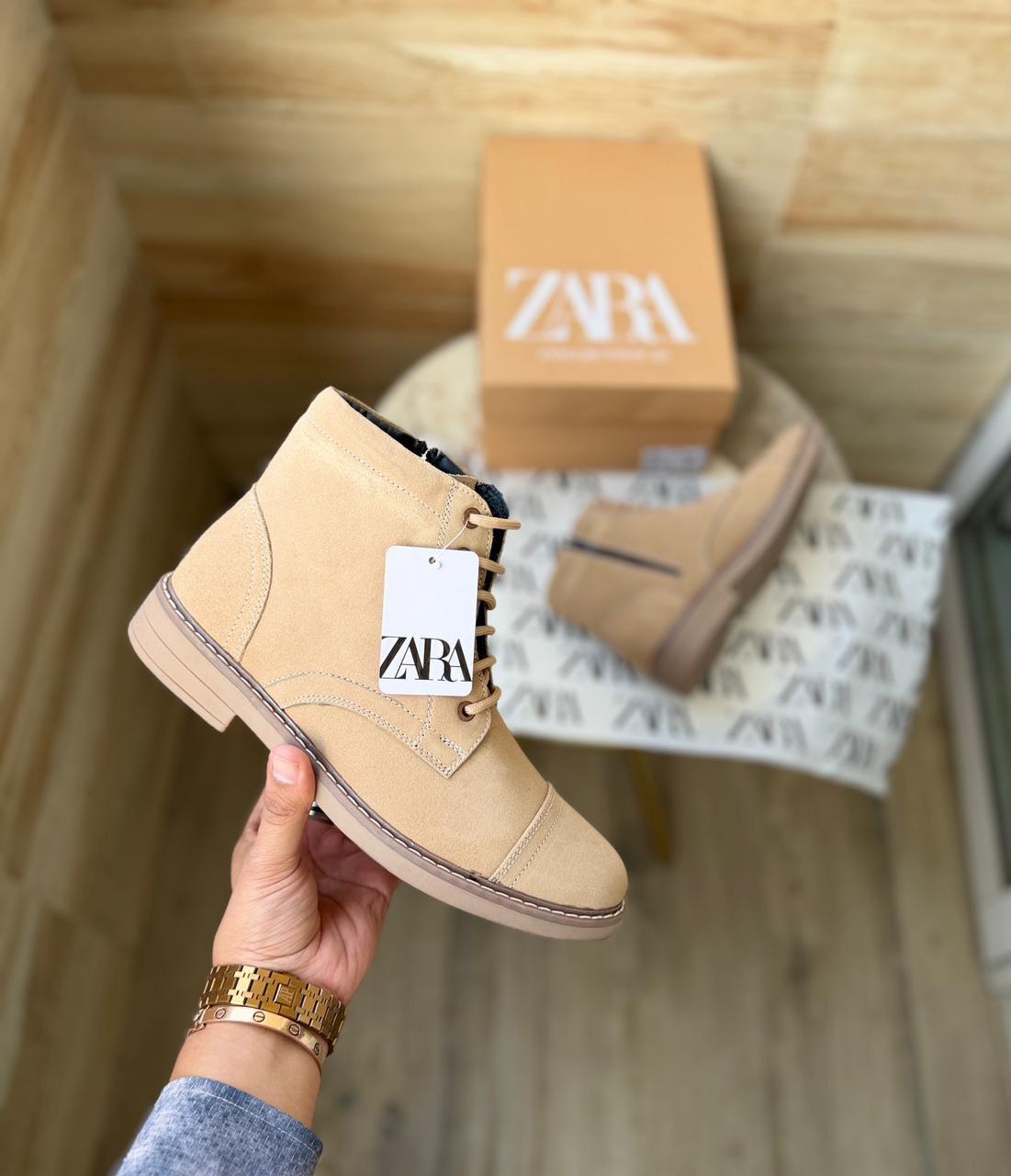 FIRST COPY ZARA-STICHED ZIP SUEDE LEATHER BOOTS - Image 6