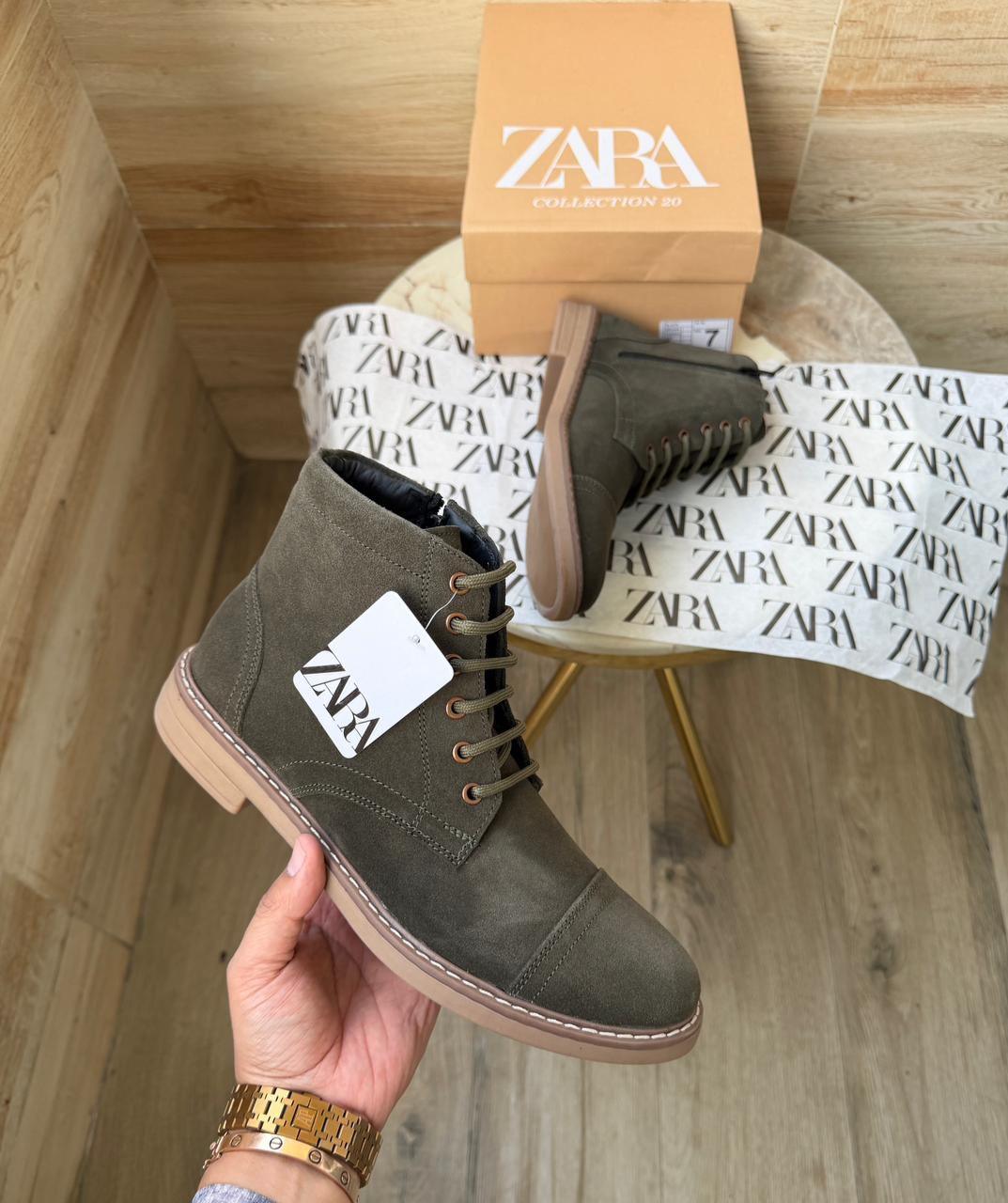 FIRST COPY ZARA-STICHED ZIP SUEDE LEATHER BOOTS - Image 10