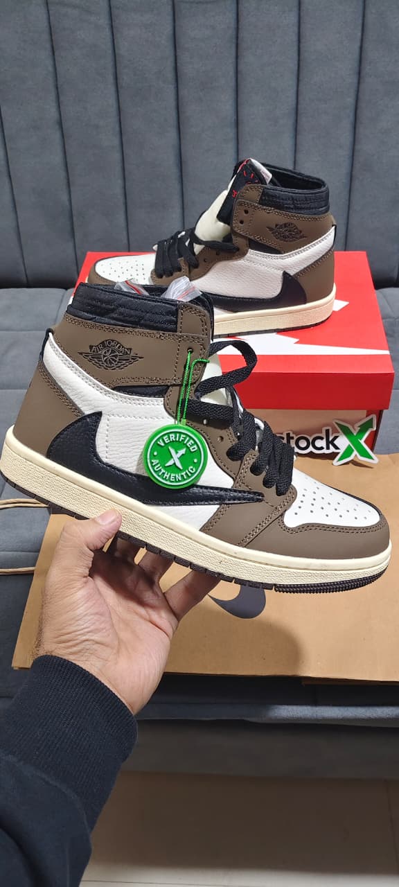 First Copy Nike Air Jordan 1 x Travis Scott Brown High